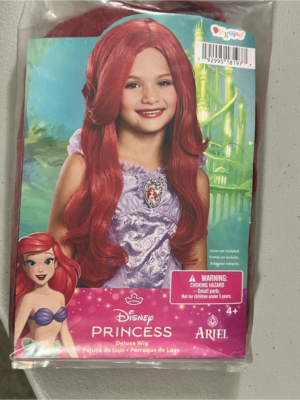 Disney Princess Ariel Deluxe Red Wig for Kids